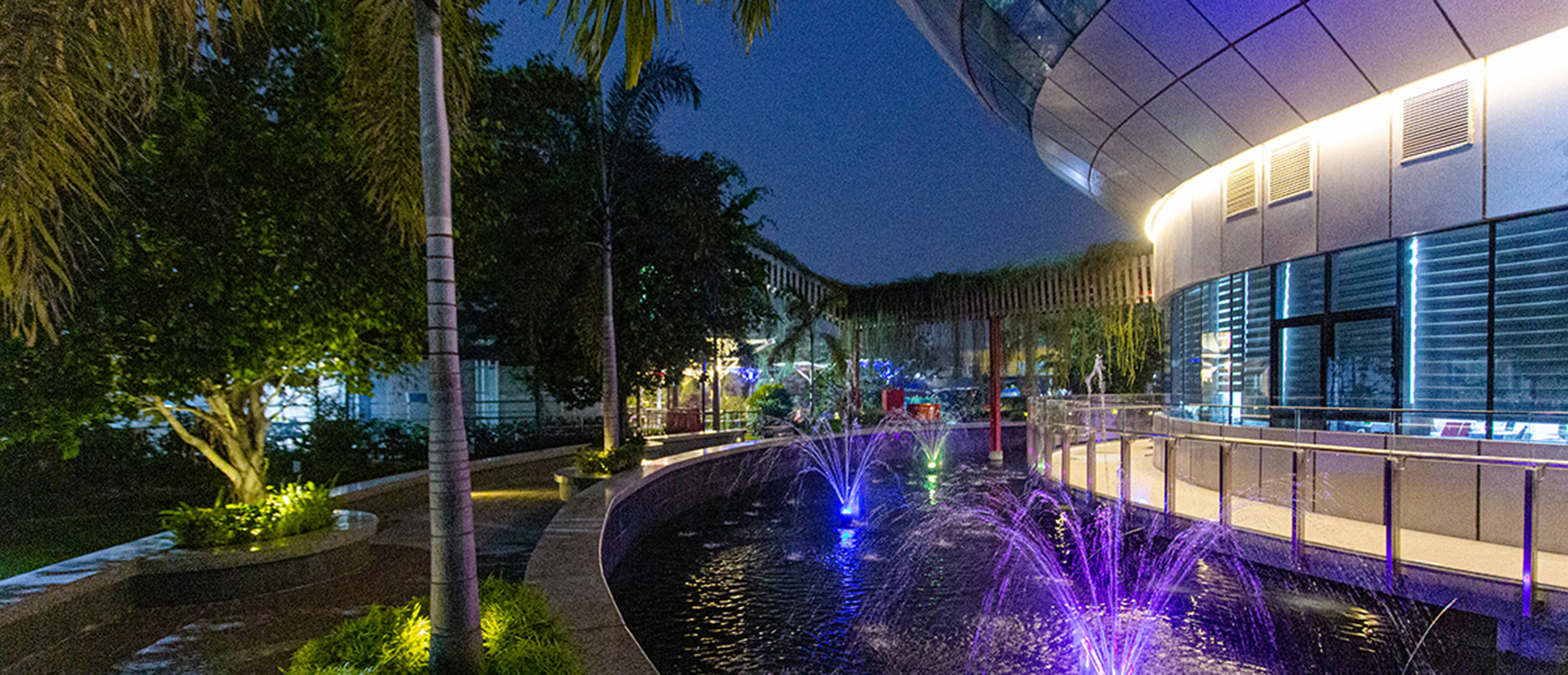 Night View Of C Building Front Side 